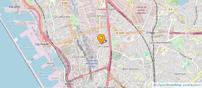 localisation de l'entreprise V.T SERVICE à MARSEILLE