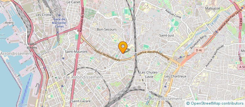 localisation de l'entreprise V.T.TRANSPORTS EXPRESS à MARSEILLE