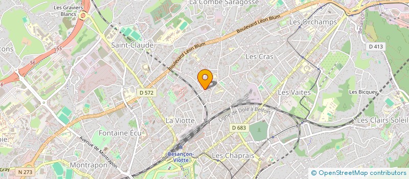localisation de l'entreprise V-TRADE à BESANCON