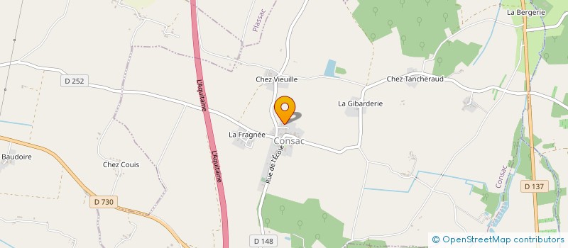 localisation de l'entreprise V.U.N.A.  CONSAC