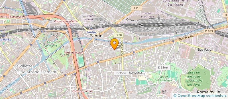localisation de l'entreprise V&V  PANTIN