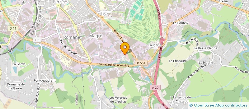 localisation de l'entreprise V&V ASSOCIES à LIMOGES