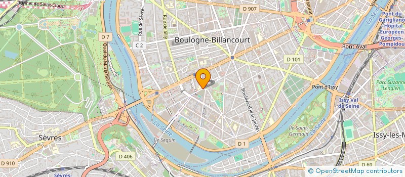 localisation de l'entreprise V V CONSEIL  BOULOGNE-BILLANCOURT