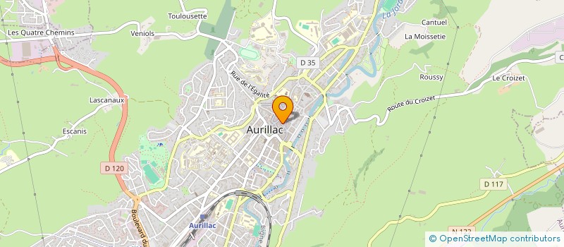 localisation de l'entreprise V.V.S.INVEST à AURILLAC