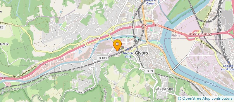 localisation de l'entreprise V.V.T.M.A  GIVORS