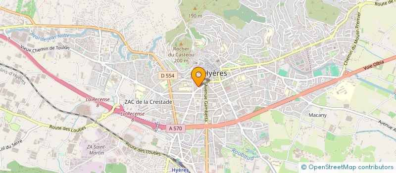 localisation de l'entreprise V.VALENTIN PSY CONSEIL  HYERES