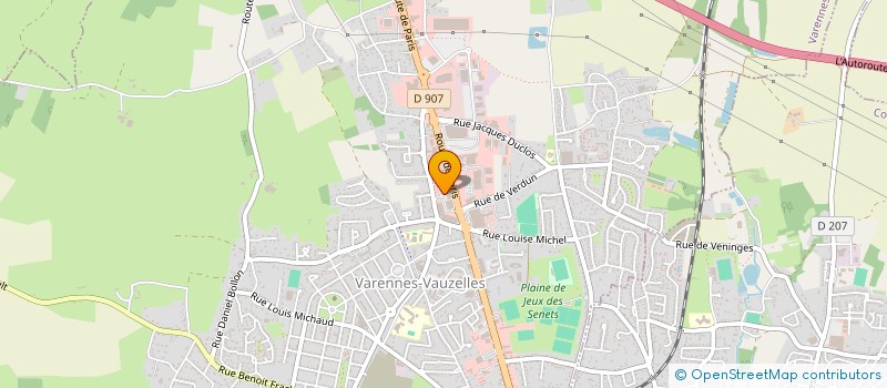 localisation de l'entreprise V.VAUZ  VARENNES-VAUZELLES