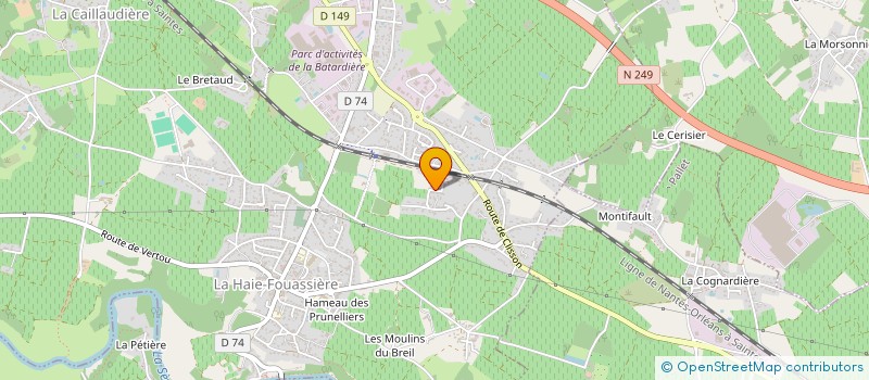 localisation de l'entreprise V-VIN à LA HAIE-FOUASSIERE