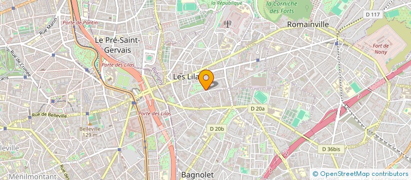 localisation de l'entreprise V.W.SECURITE à LES LILAS