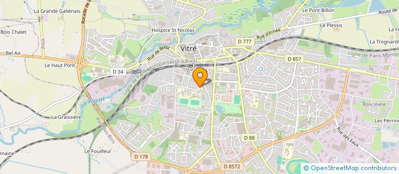 localisation de l'entreprise V.Y.P.  VITRE