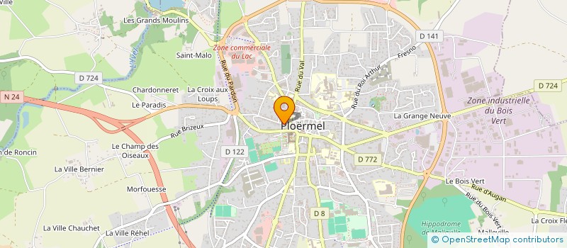 localisation de l'entreprise V.Y.S.  PLOERMEL