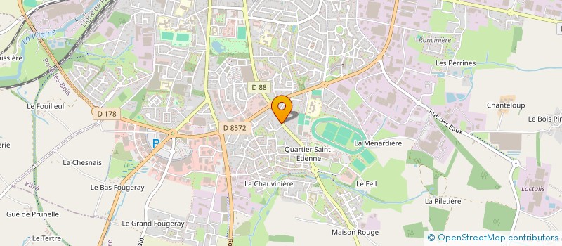 localisation de l'entreprise V10  VITRE