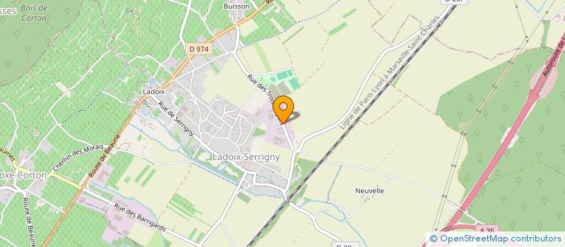 localisation de l'entreprise V12 GARAGE  LADOIX-SERRIGNY