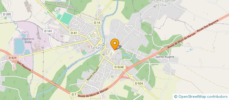 localisation de l'entreprise V2 à TARTAS