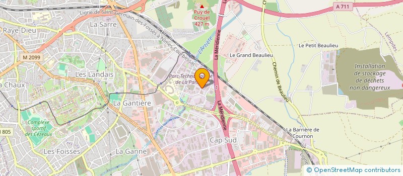 localisation de l'entreprise V2  CLERMONT-FERRAND