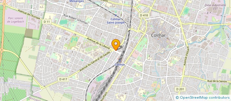 localisation de l'entreprise V2  COLMAR