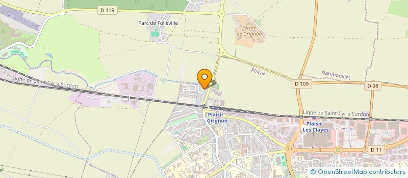 localisation de l'entreprise V2 OPTILAND à PLAISIR