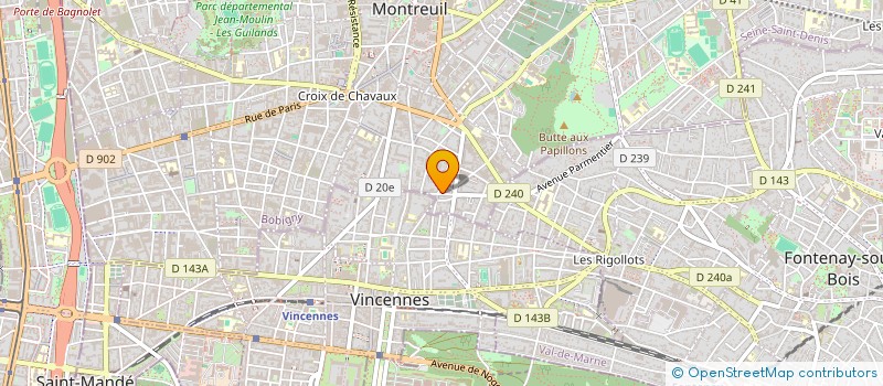 localisation de l'entreprise V20 SUPERMARCHE  MONTREUIL