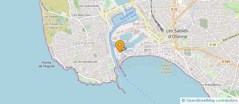 localisation de l'entreprise V2AM à LES SABLES D'OLONNE