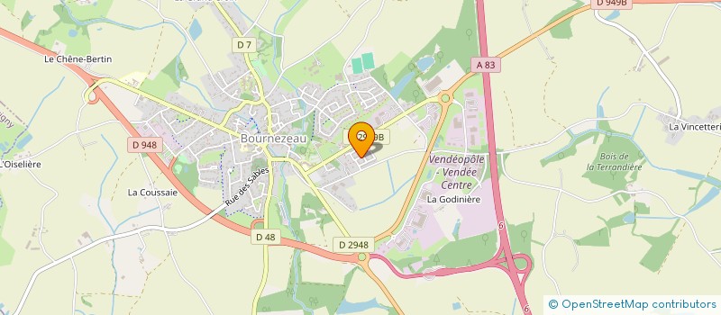 localisation de l'entreprise V2C  BOURNEZEAU