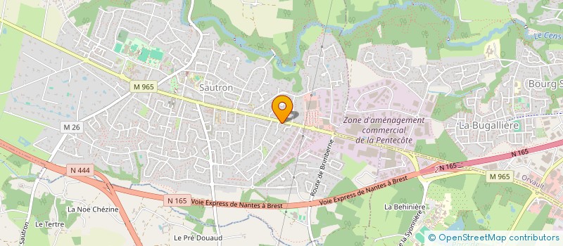 localisation de l'entreprise V2C METAL  SAUTRON