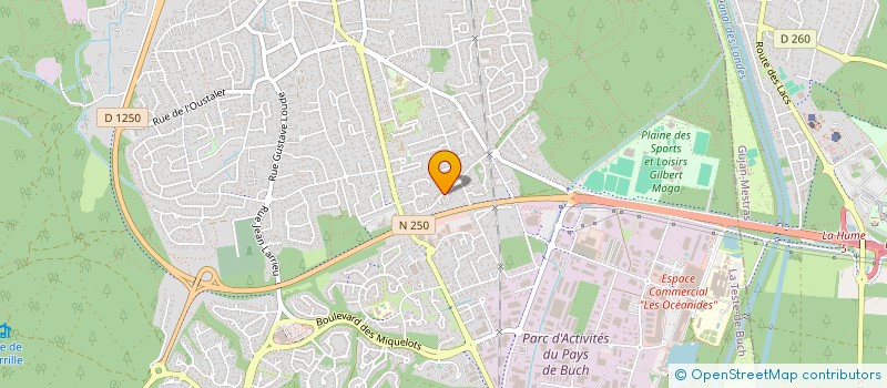 localisation de l'entreprise V2L  LA TESTE-DE-BUCH