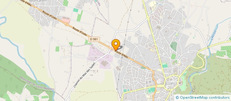 localisation de l'entreprise V2M  UZES