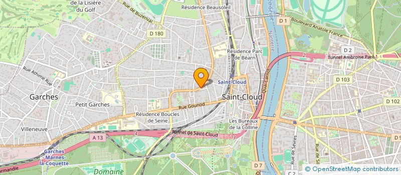 localisation de l'entreprise V2M INVEST à SAINT-CLOUD