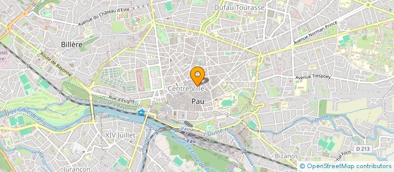 localisation de l'entreprise V2M OPTIQUE à PAU