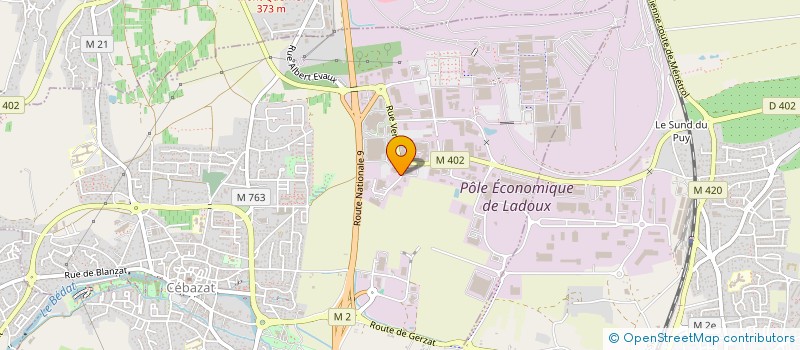 localisation de l'entreprise V2R  CEBAZAT