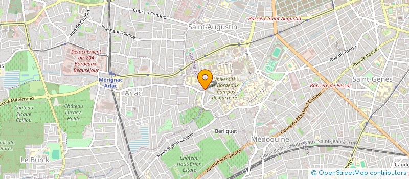 localisation de l'entreprise V2Z ARCHITECTURE à BORDEAUX