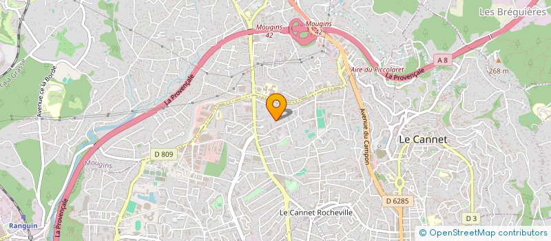localisation de l'entreprise V37 DIFFUSION à LE CANNET