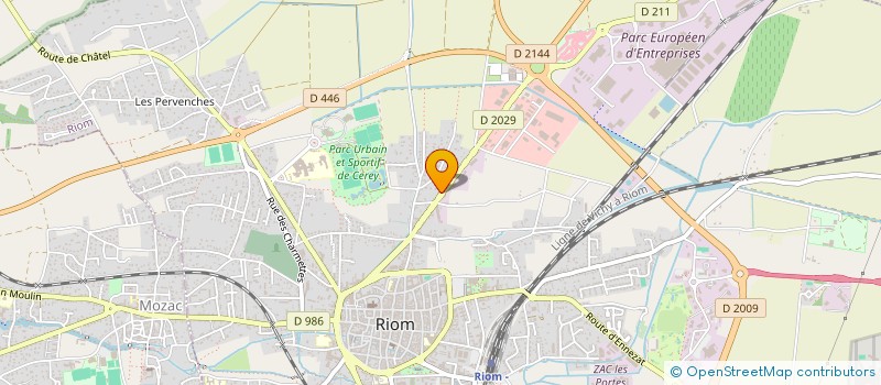 localisation de l'entreprise V3P DECO  RIOM