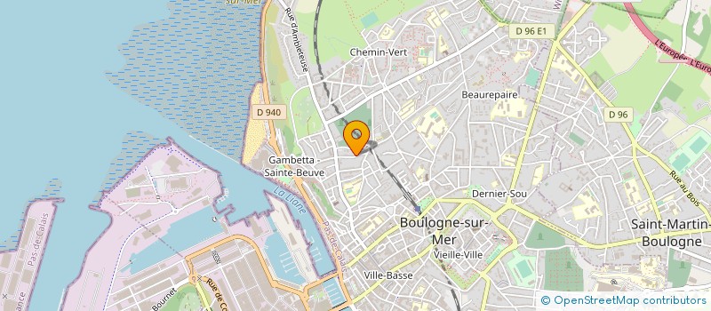 localisation de l'entreprise V8 INFORMATIQUE à BOULOGNE-SUR-MER