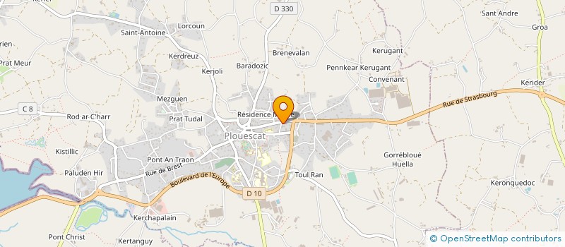 localisation de l'entreprise VA-BATIM  PLOUESCAT