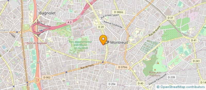 localisation de l'entreprise VACANCES & FAMILLES  MONTREUIL