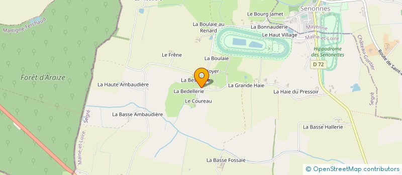 localisation de l'entreprise VACHE A LAIT  OMBREE D'ANJOU