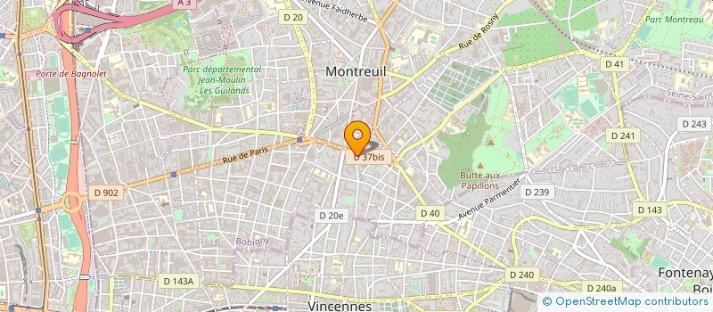 localisation de l'entreprise VACHER ROGER à MONTREUIL