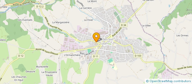 localisation de l'entreprise VACHERON THIERRY - A.C.G.G.  CHAZELLES-SUR-LYON