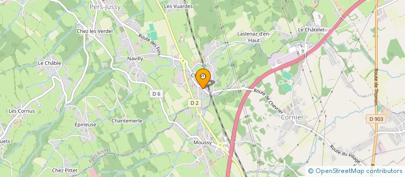 localisation de l'entreprise VACHOUX TRAVAUX PUBLICS à PERS-JUSSY