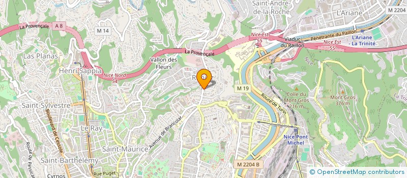 localisation de l'entreprise VACLYF à NICE