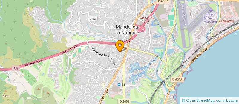 localisation de l'entreprise VACRISSAMAX à MANDELIEU-LA-NAPOULE