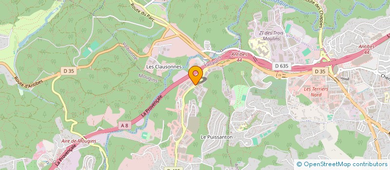 localisation de l'entreprise VAD EXPRESS à VALLAURIS