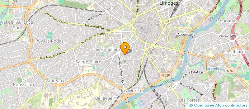 localisation de l'entreprise VADACLAX à LIMOGES