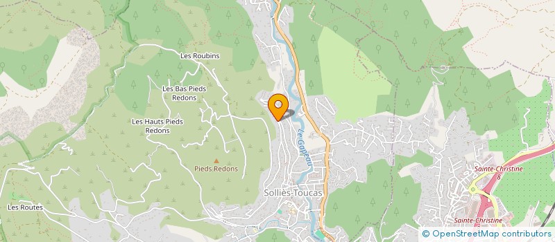 localisation de l'entreprise VAF CHARPENTE  SOLLIES-TOUCAS