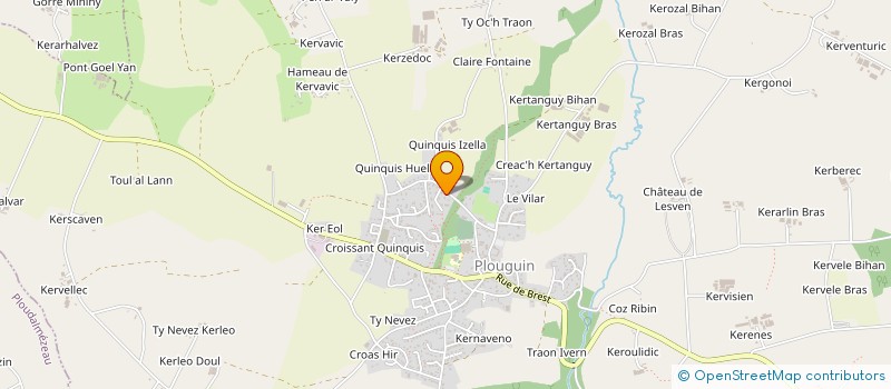 localisation de l'entreprise VAGUE  PLOUGUIN