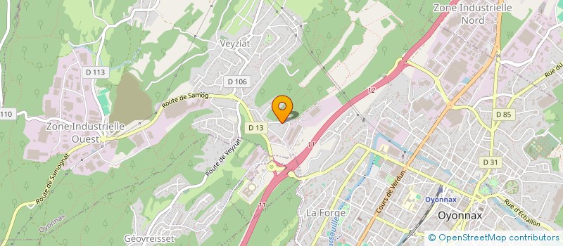 localisation de l'entreprise VAL 205 à OYONNAX