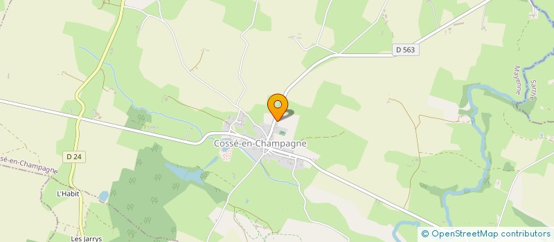 localisation de l'entreprise VAL'AUTO WASH 53/72  COSSE-EN-CHAMPAGNE