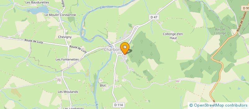 localisation de l'entreprise VAL D'ARROUX HUMANITAIRE  TOULON-SUR-ARROUX