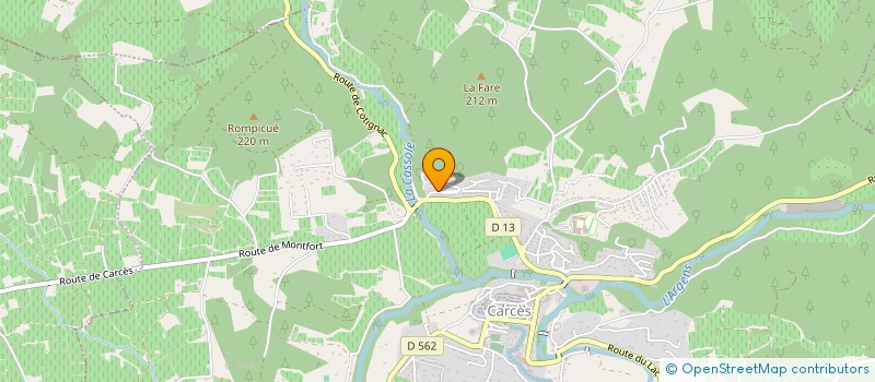 localisation de l'entreprise VAL D'ARTOIS  CARCES